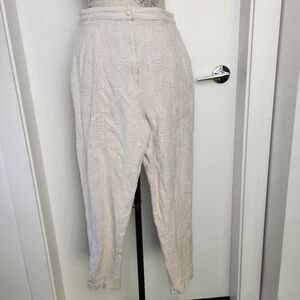 80s Tailored Linen Knit Pants